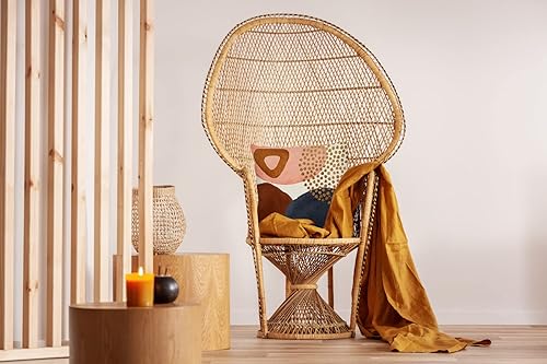 Miniatura 8 de Jartinle Juego de 8 fundas de almohada modernas de mediados de siglo de 18 x 18 pulgadas, diseño bohemio, abstracto, azul marino, naranja,