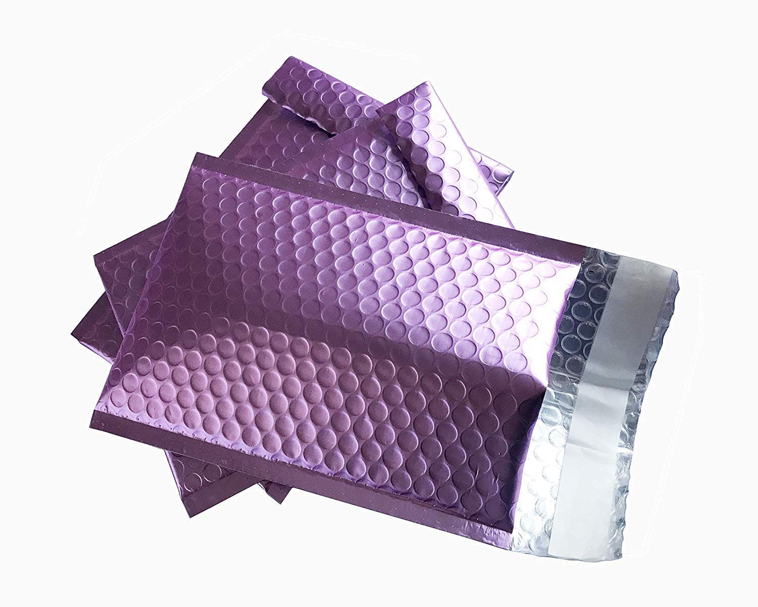 ProLine Matte Metallic Purple Bubble Padded Mailers 4x8 Inch Self Seal Padded Envelopes (1000)