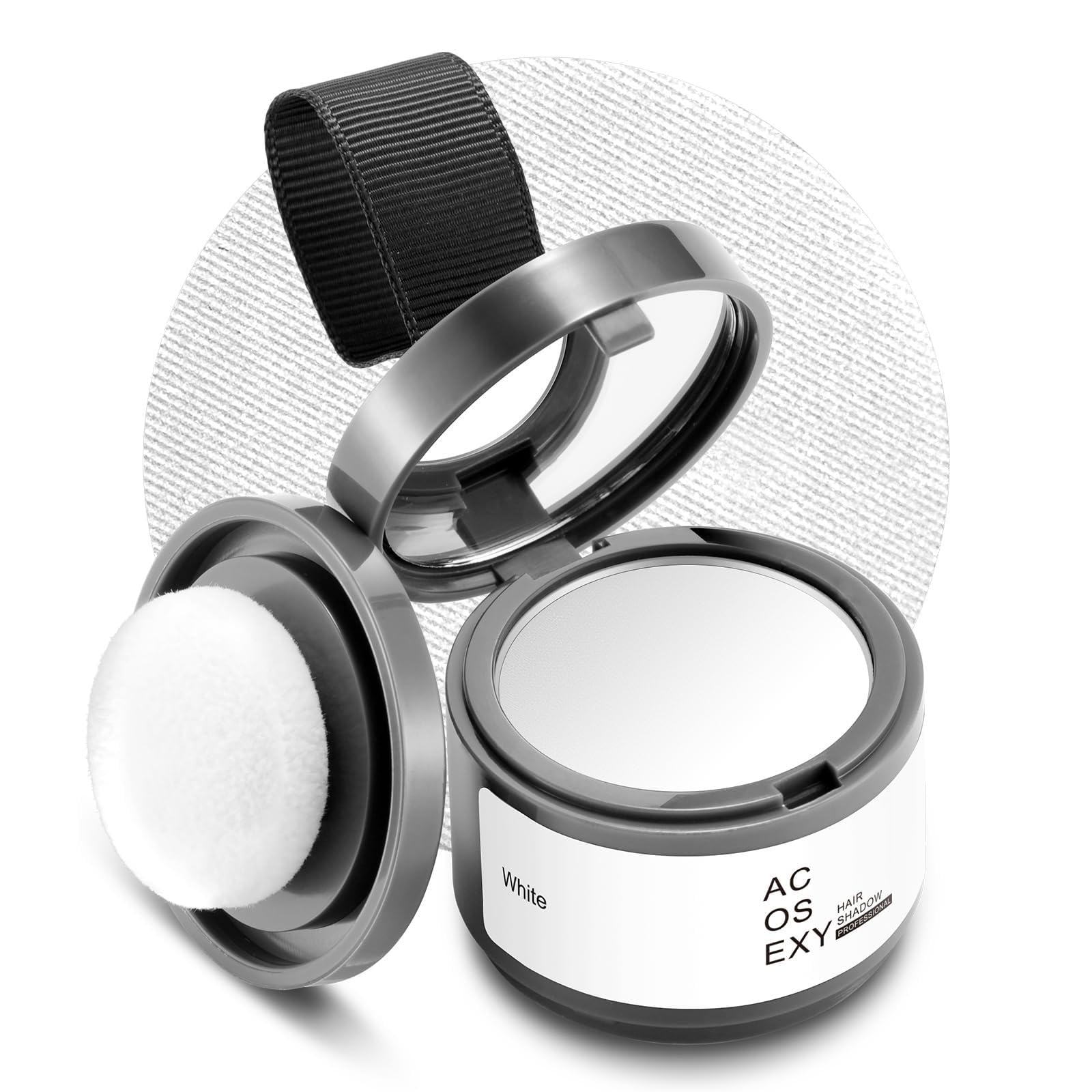 Root Touch Up Hair Color,Instantly Root Cover Up Hairline Shadow Powder,Thinning Hair for Women Eyebrows, Gray Hair Coverage Touch Up Hair Powder For Men Beard Line,Bald Spots (White)