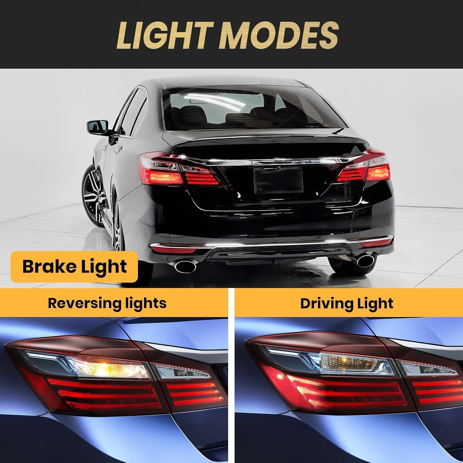 Tail Lights Assembly Compatible with Honda Accord Sedan 2016 2017 Rear Lamp Outer Right Passenger Side Replaces # HO2805108 33500T2AA21