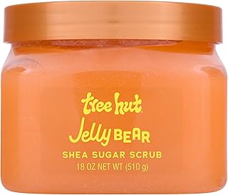 Tree Hut Jelly Bear Shea Sugar Scrub, Exfoliating, Hydrating & Moisturizing Body Scrub with Shea Butter & Nourishing Essential Oils, Smooth & Soften Skin, 18 oz