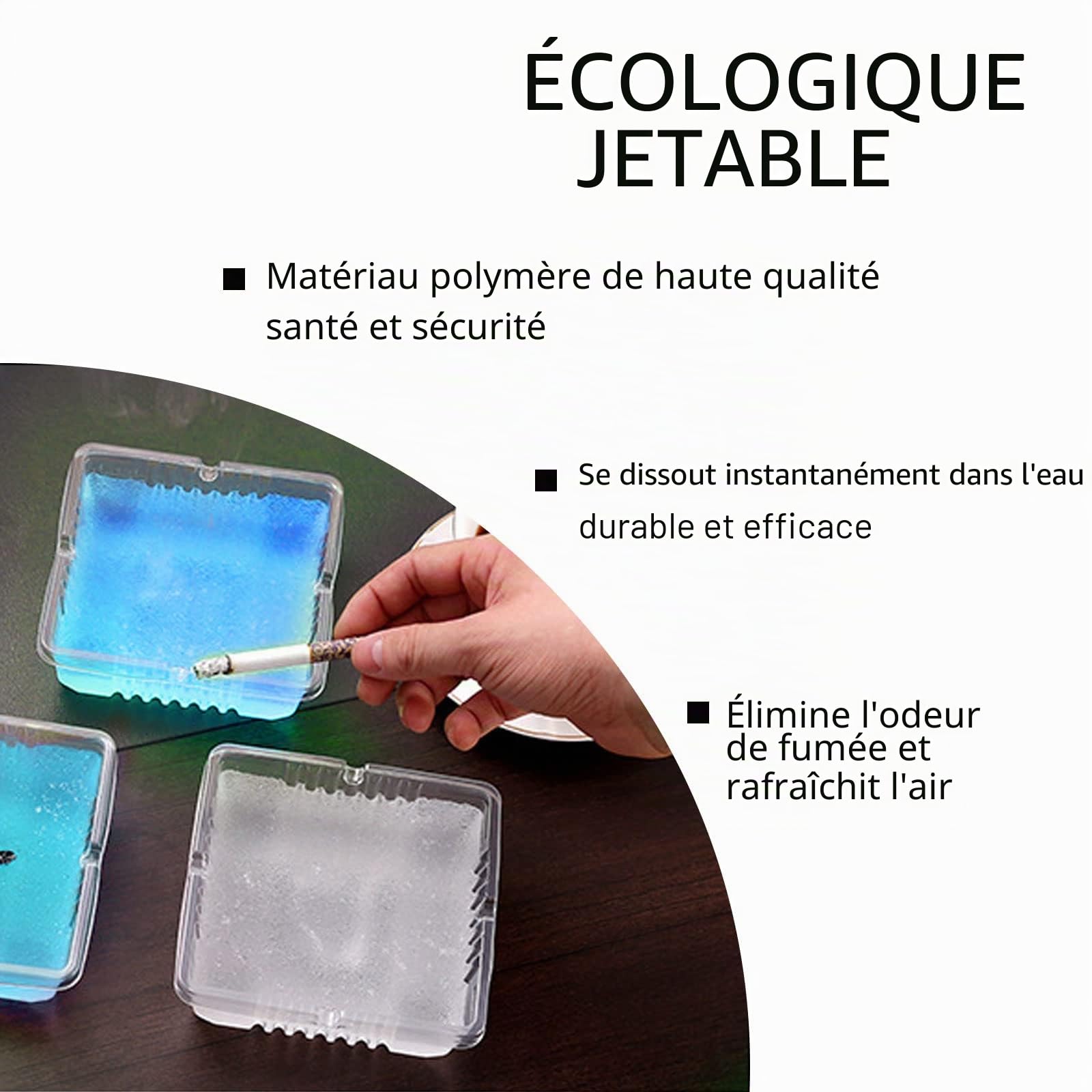 Lot de 30 cendriers jetables avec baume absorbant les cendres, cendriers jetables avec sable, petit porte-cendres portable pour éteindre rapidement les cigarettes, réduire la croissance des cendres