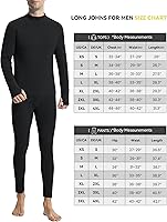 Vista 6 de Runhit Mens Thermal Underwear SetFleece Lined Long Johns for Men Thermal Shirts and Pants Base Layer Cold Weather Thermals