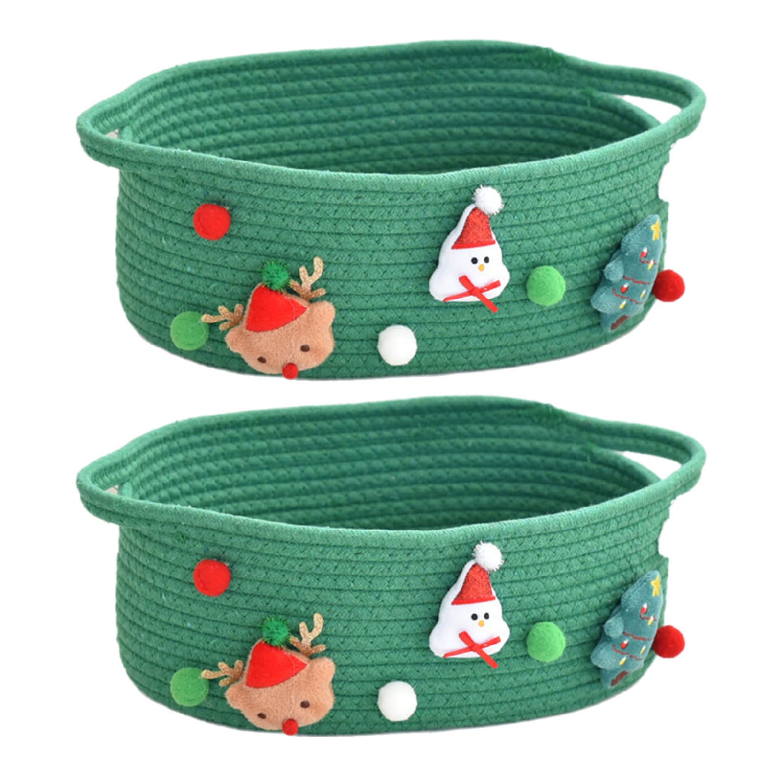 Panier en fil de coton lot de 2 pour résoudre le désordre de Noël