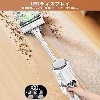 掃除機 コードレスLEDライト付　50Kpa強力吸引65分連続稼働　自立式 81UtrMi17UL._UF350,350_QL50_.jpg