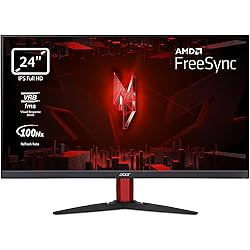 Acer Nitro KG241YS3biipf - Monitor Gaming 24" Full HD 180 Hz (60 cm, 1920x1080, 16:9, 250 Nits, Tiempo de Respuesta 1ms VRB, AMD FreeSync, 2xHDMI 2.0/1xDP 1.2) Monitor PC Gaming Color Negro
