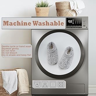 Cozylook Fuzzy Slippers for Women Indoor, Warm Bedroom Slip On Shoes, Winter Fluffy House Socks with Grippers, Cozy Christmas Gifts Unique