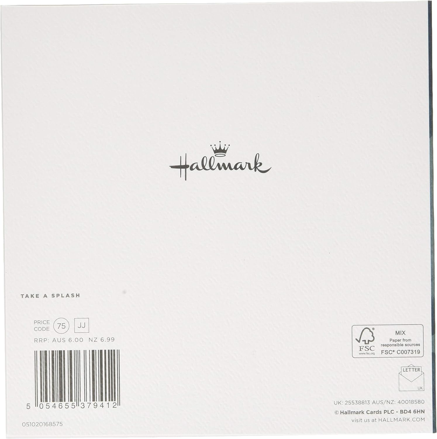 Hallmark 50th Birthday Card - Classic Text Based Design