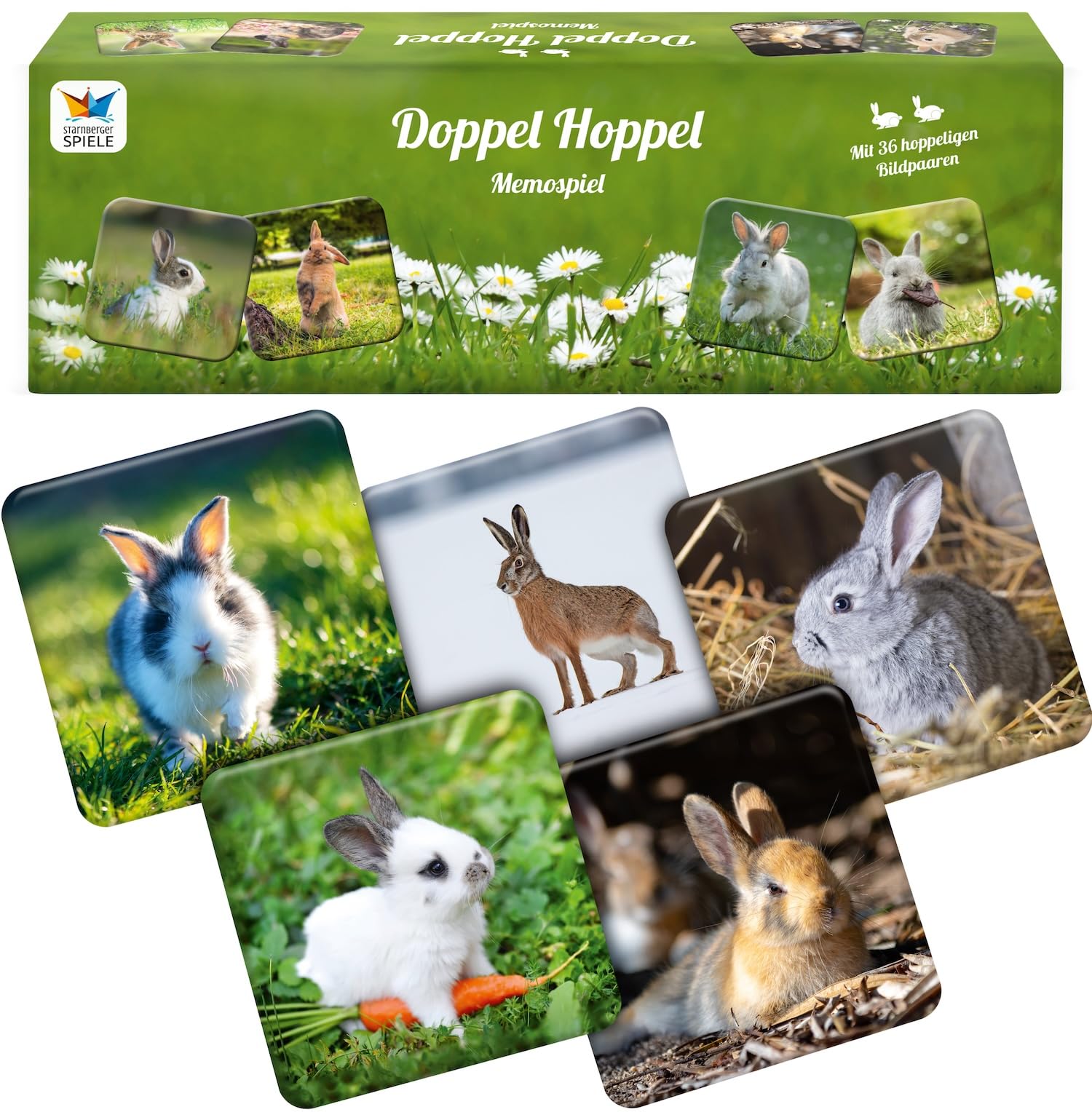 Starnberger Spiele - Doppio hoppel conigli – Gioco fantastico per tutta la famiglia