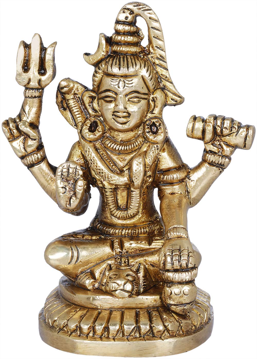 Statue de Lord Shiva en laiton cadeau spirituel traditionnel