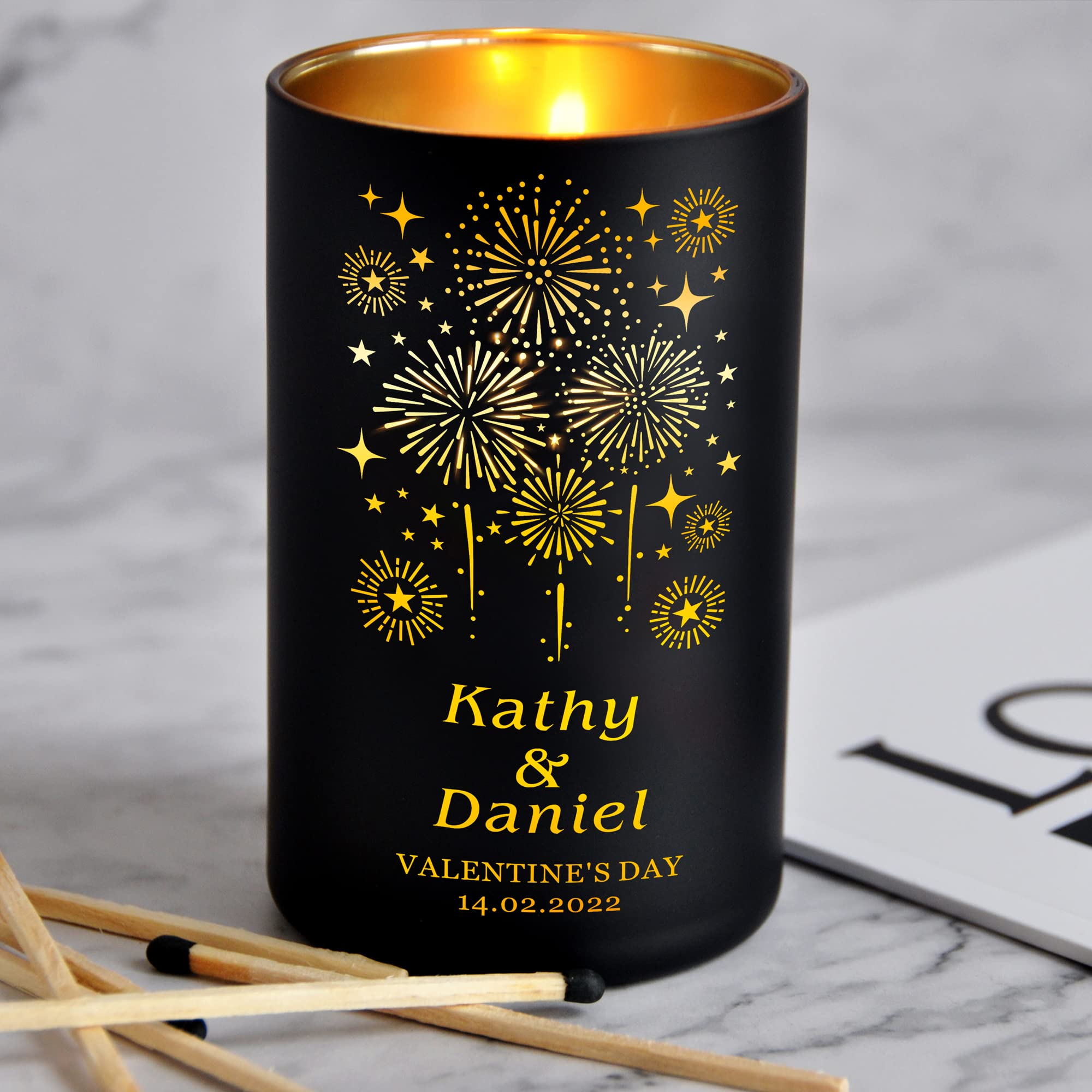 Personalised Candle Scented Candles Personalised Gifts Candles Gifts for Men Women Relieves Stress Relaxation 3 Aromas