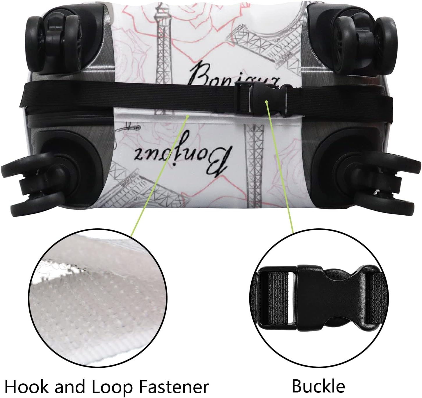 review Travel Luggage Cover Suitcase Protector Fits 29-32 Inch Luggage, Paris City Eiffel Tower