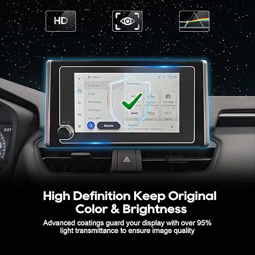 Vista 44 de LFOTPP Protector de pantalla F150 para 2015-2021 2022 2023 F*ord F 150 F150 F250 F350 F450 sync2 sync3 Coupé Hatchback 8 pulgadas navegación vidrio