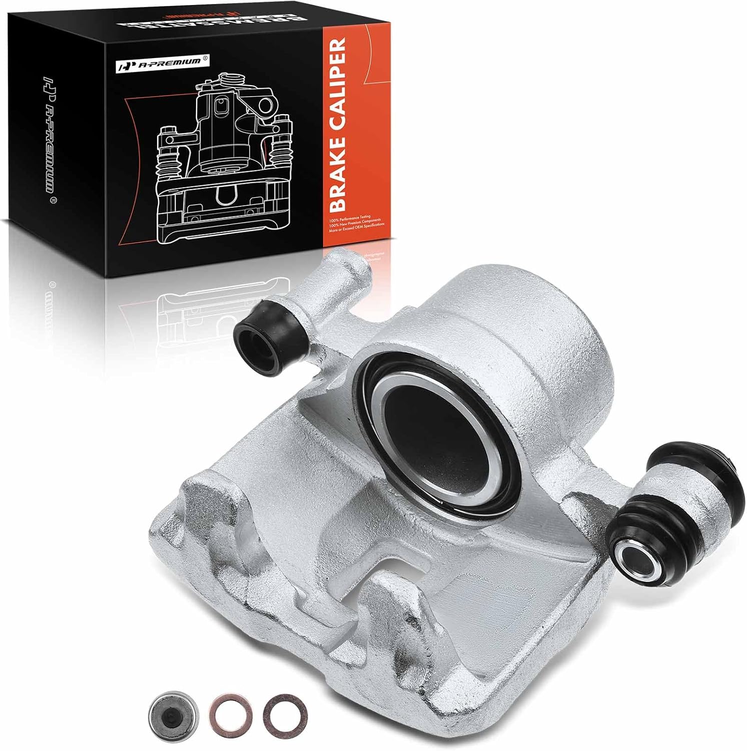 A-Premium Disc Brake Caliper Assembly Without Bracket Compatible with Select Honda and Isuzu Models - Passport 1994-1995, Amigo 1989-1994, Pickup 1988-1995, Rodeo 1991-1995, Trooper - Front Passenger