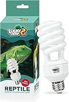 Vista 11 de LUCKY HERP Luz de reptil UVA UVB 10.0, lámpara fluorescente compacta Desert UVB 150, luz UVB para reptiles de 23 W, bombilla para reptiles UVA UVB