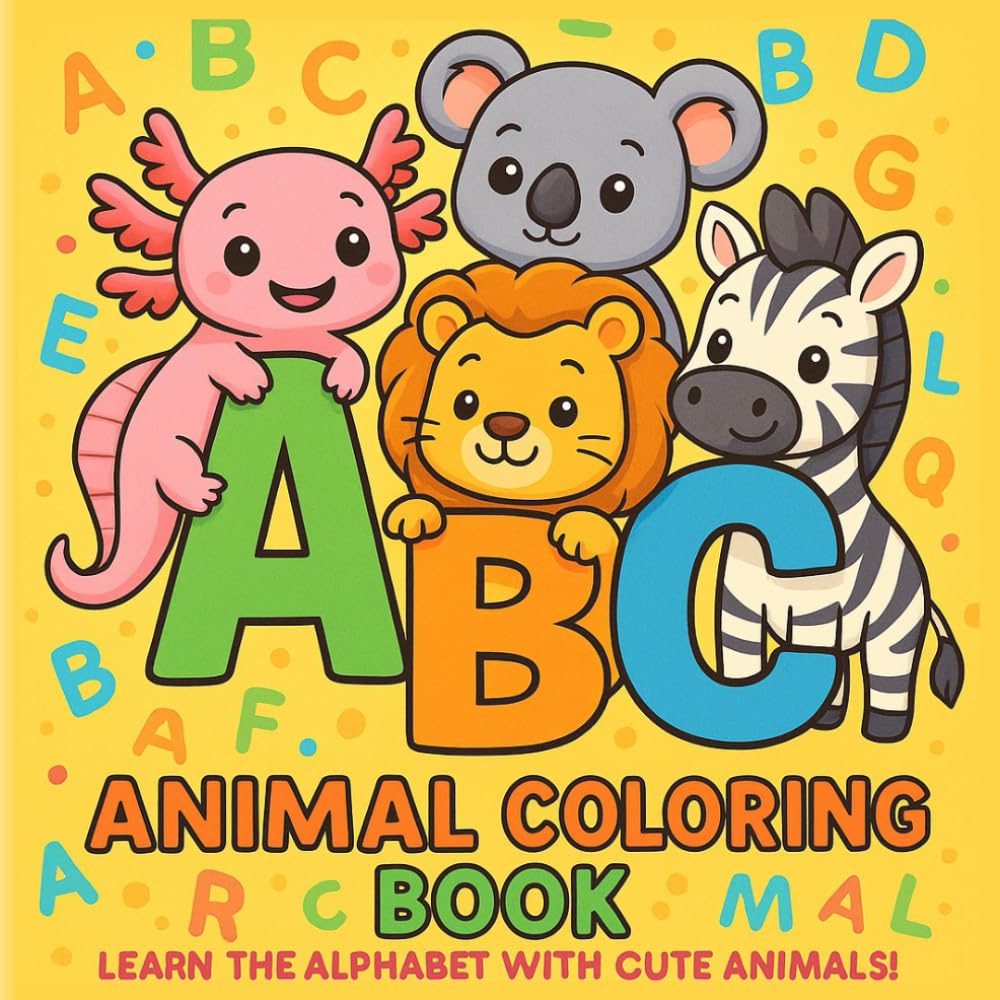 ABC Animal Coloring Book: Learn the Alphabet with Cute Animals!