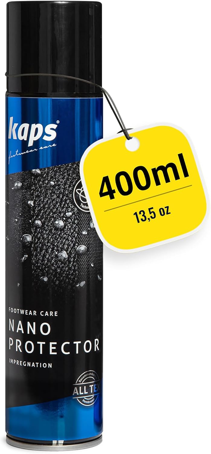 Kaps Nano Protector – Shoe & Boot Waterproofer Spray for Leather, Suede, Nubuck, Textile & Canvas – Water Repellent