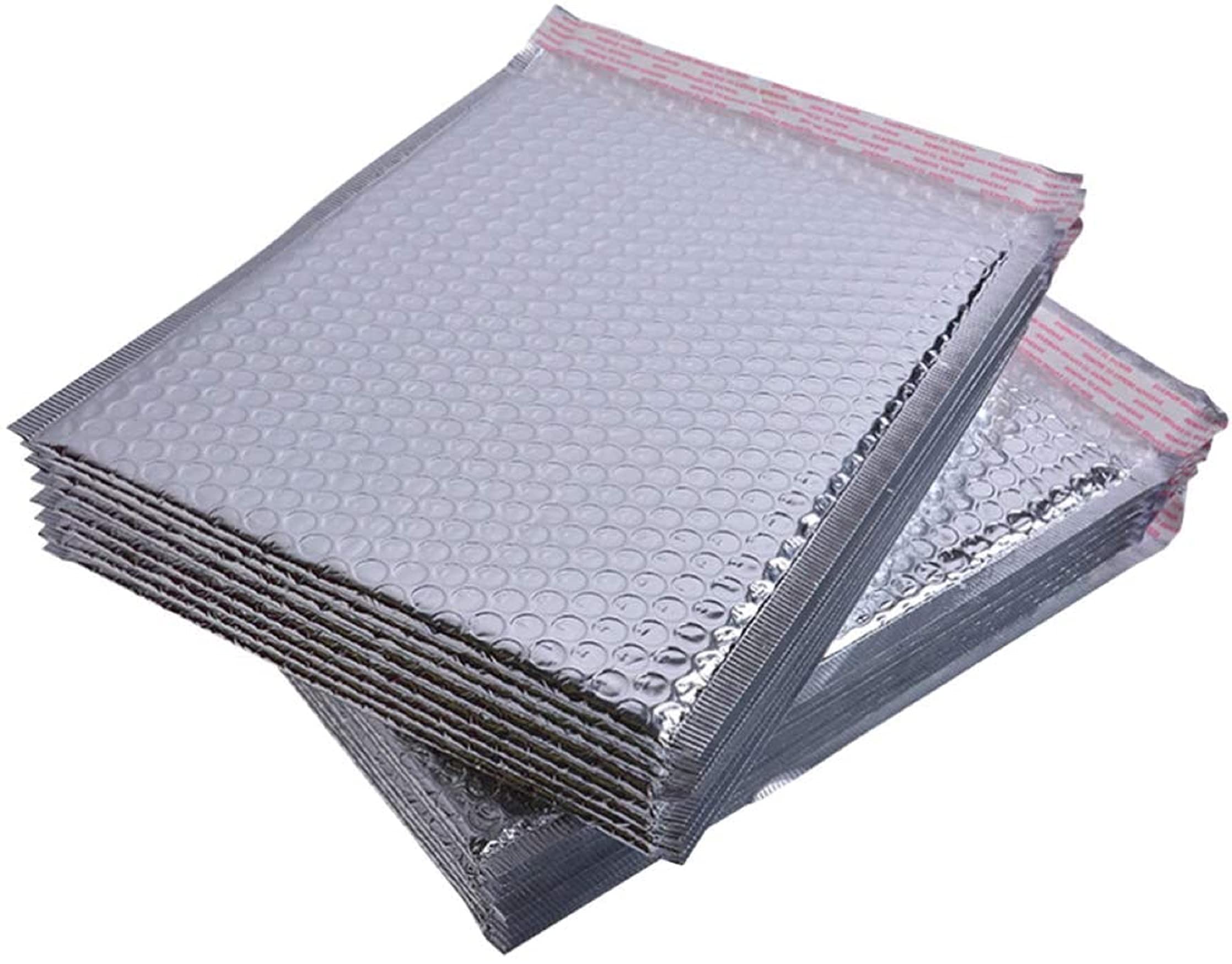 Althiqah Bubble Mailers padded Envelopes Self Seal Mailing Envelopes Poly Bubble Padded Mailers Matte Shipping Envelopes Packaging for Business (Silver, 15cmx18cm+4cm=25pcs)
