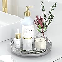 Vista 8 de Bandeja de baño de madera de roble de 12 pulgadas para mostrador, bandeja de tocador para perfume, loción, velas, maquillaje, joyería, fregadero