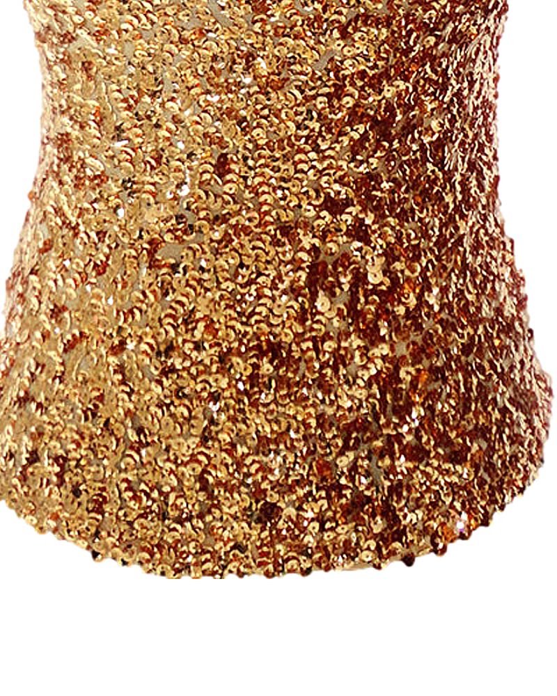 Débardeur dos nu à paillettes scintillantes pour fille Taille 36/38/38