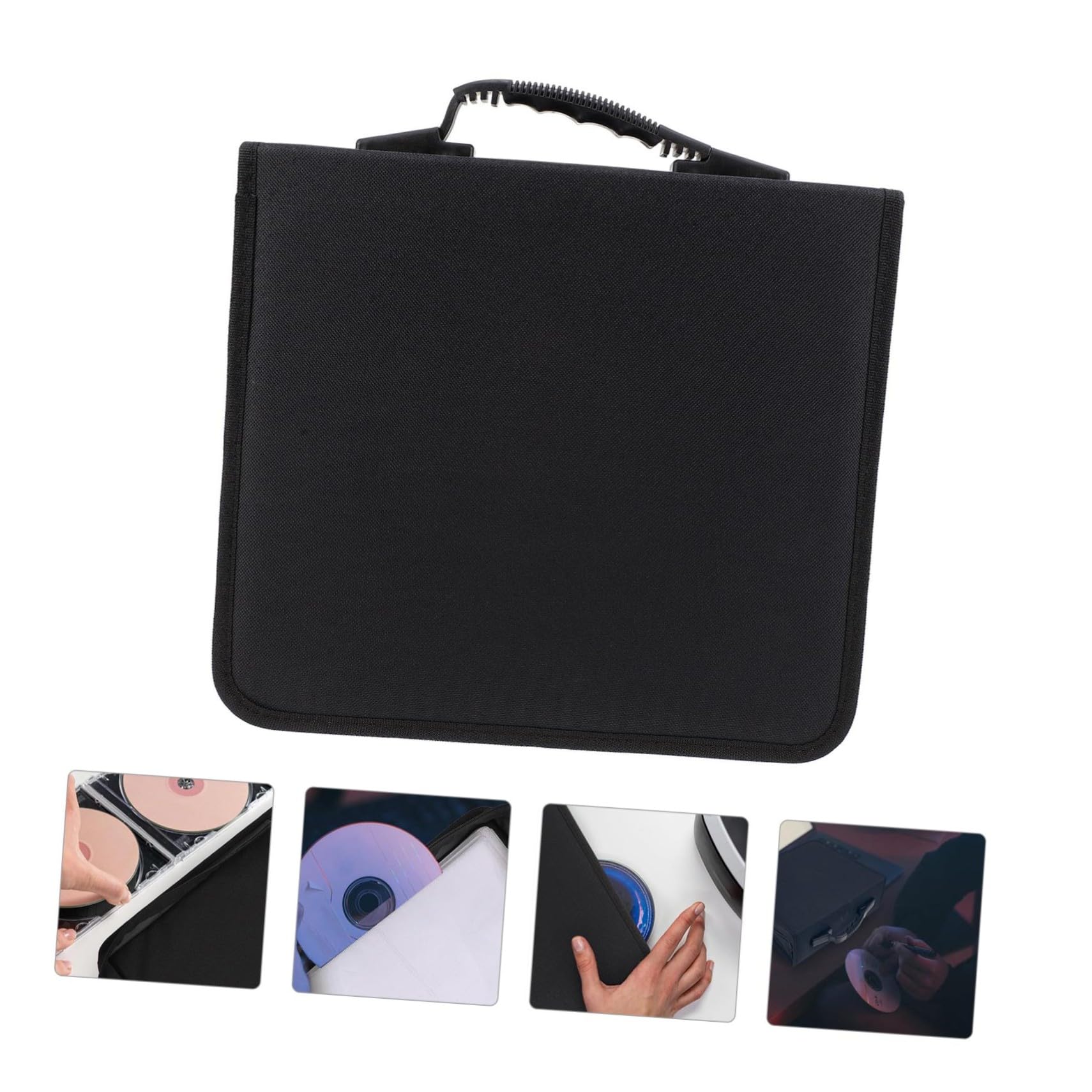 Yardenfun Custodia Porta CD Dvd da 240 Pezzi Oxford, Organizer per Dvd e CD Chiusura a Cerniera, Resistente All’usura per Casa e Auto