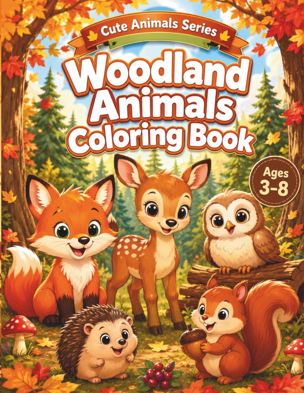 Woodland Animals Coloring Book