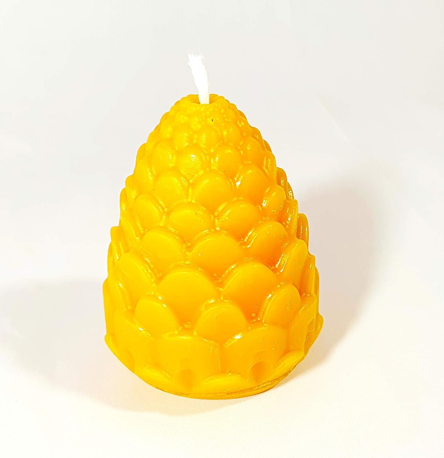 Beeswax candle, pine cone shape, Hand Poured in UK, BEE Zero Waste, eco