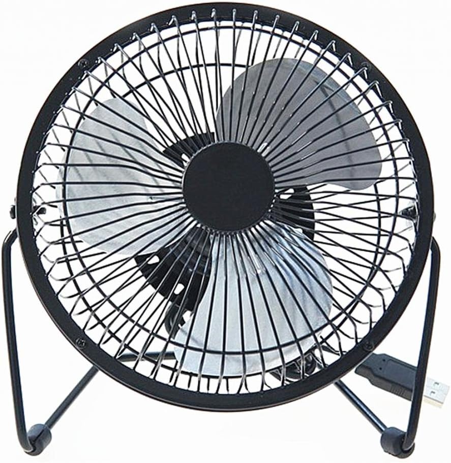 HenWa 6" Computer Portable Mute PC USB Cooler Desk Mini Fan 360¡ãAjustable, Black