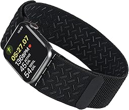 Anuncio Patrocinado - Tefeca Brazalete de repuesto para Apple Watch (nailon tejido negro para Apple Watch de 38/40/1.614 in)
