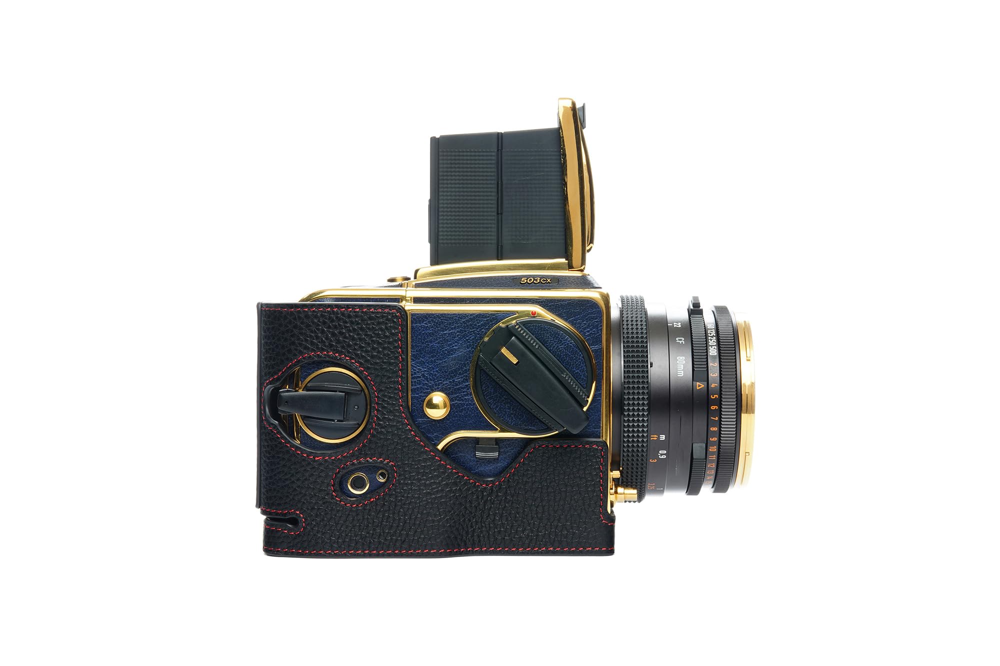 新品 HASSELBLAD 503CX body 革 Hasselblad 503CX with CF 2.8/80 & CF 4/150 + A16 back (new