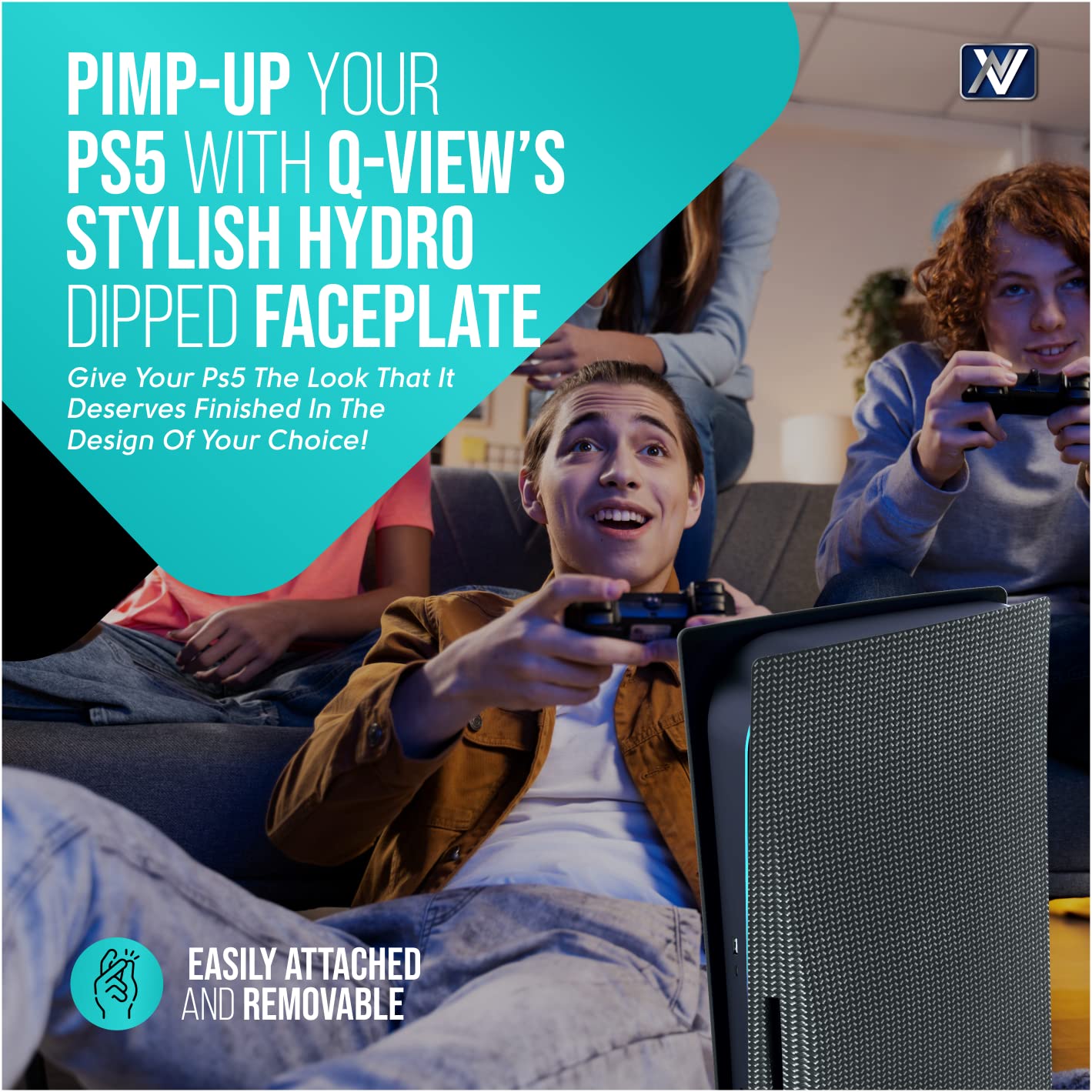 Q-View Q-View PS5 Hydro Frontplatte mit individuellem Design – PS5 Abdeckplatten Disc Version mit individuellem Design – Premium PS5 Zubehör