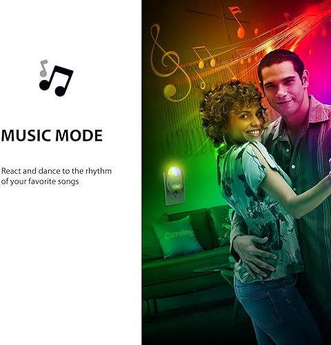 Miniatura 5 de Luces nocturnas que cambian de color enchufables a la pared, 1 paquete de luz nocturna enchufable para niños, activada por voz inteligente, 9