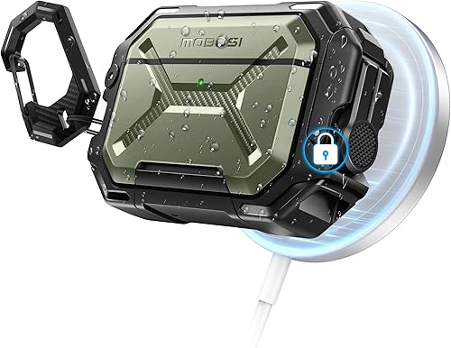 MOBOSI para Funda de AirPods Pro 3 [Funda Impermeable IP68 para AirPods Pro 3 y Compatible con MagSafe] Funda Protectora de Grado Militar para