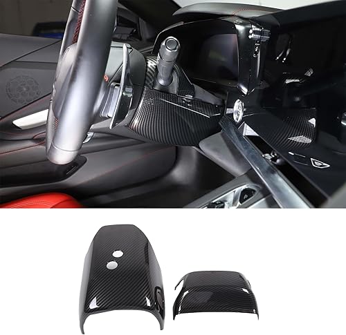Cubierta inferior para base de volante compatible con Chevrolet Corvette C8 Stingray 2020-2023 ABS 2020-2023, accesorios de moldura interior del