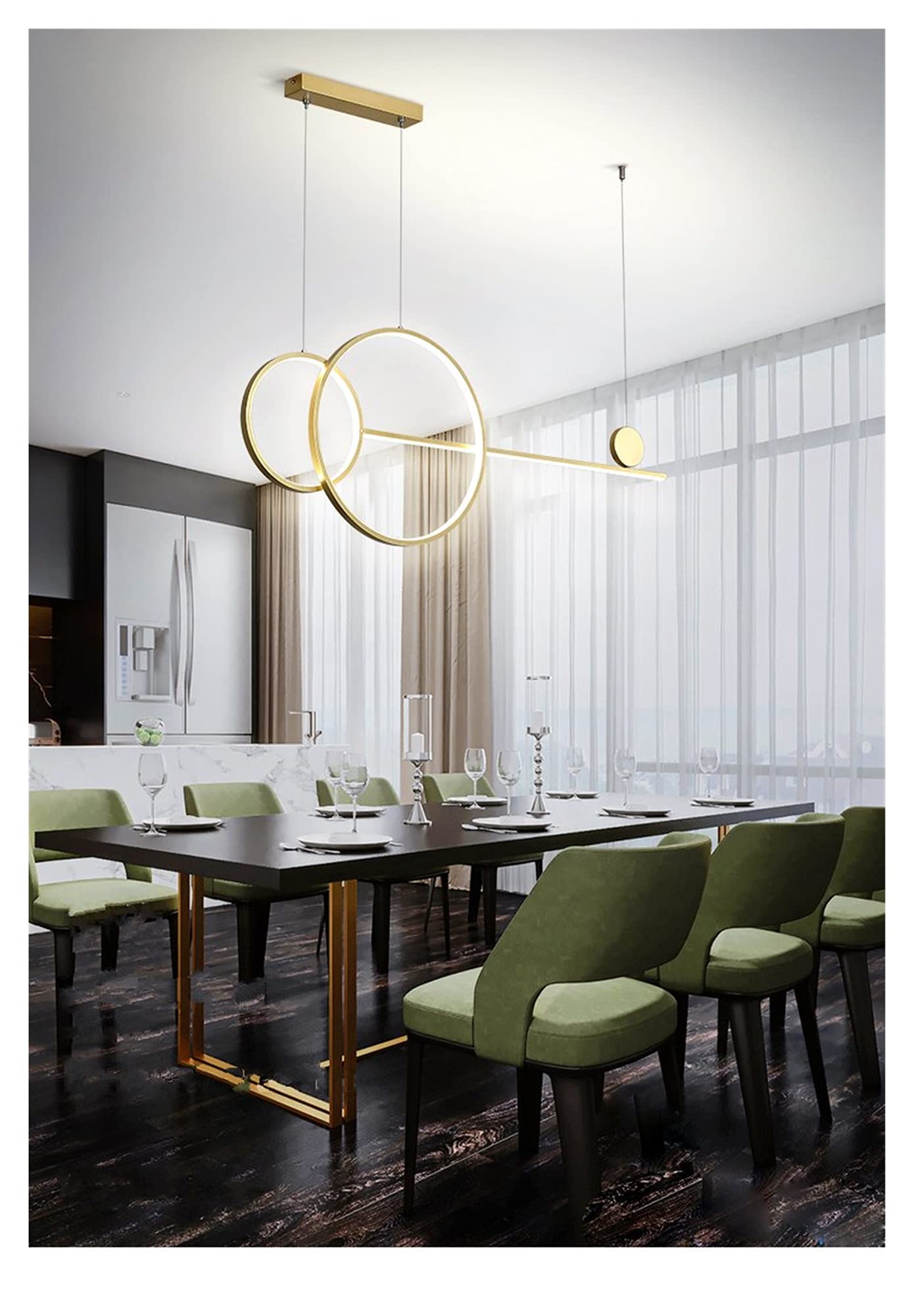 Lampy sufitowe do sypialni Lampa sufitowa, nowoczesne oświetlenie LED kompatybilne z salonem jadalnia Kitche zawieszenie oprawa oświetleniowa (Goldframewarmwh