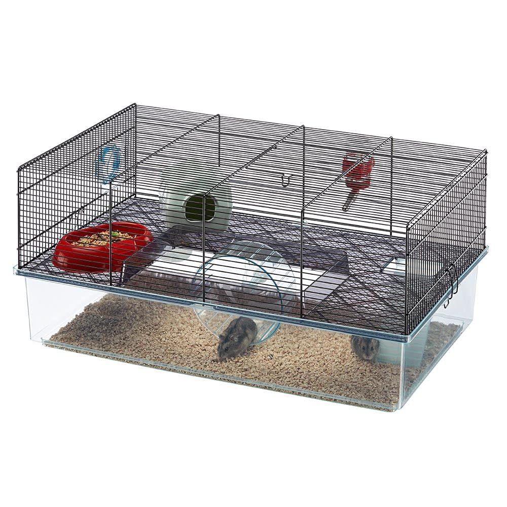 Ferplast Hamsterkäfig, FAVOLA Nagerkäfig, Kleintierkäfig, Hamsterzubehör inklusive, 60 x 37 x h 30 cm