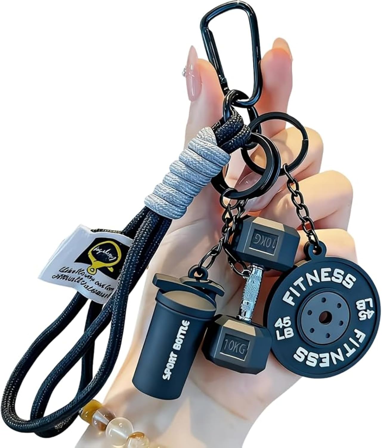Rawan Fresh 3D Gym Keychains For Girls Boys, Pendant Key Accessories, Cool Kawaii Key ring Purse Backpack,Key Chain Wristlet Car Charms