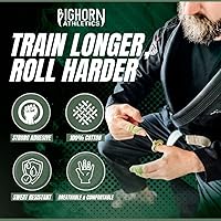 Vista 4 de Bighorn Athletics Cinta para dedos de Jiu Jitsu, cinta deportiva deportiva para lesiones y apoyo: BJJ, Judo, lucha, escalada en roca, voleibol