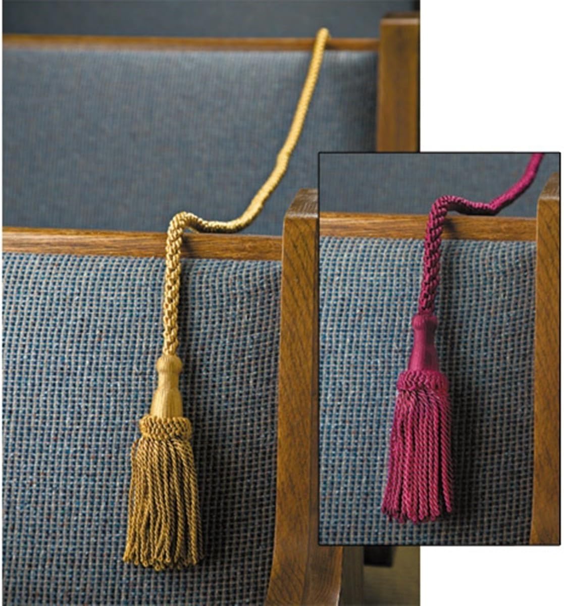 Pack of 2 Weighted with Tassels, Burgundy, 4 Foot