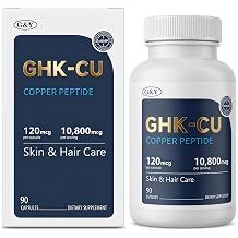 GHK-Cu Copper Peptide Supplement, 120mcg High-Purity Supplement for Skin & Hair, Enteric-Coated for Maximum Absorption, Vegan & Gluten-Free 90 Count