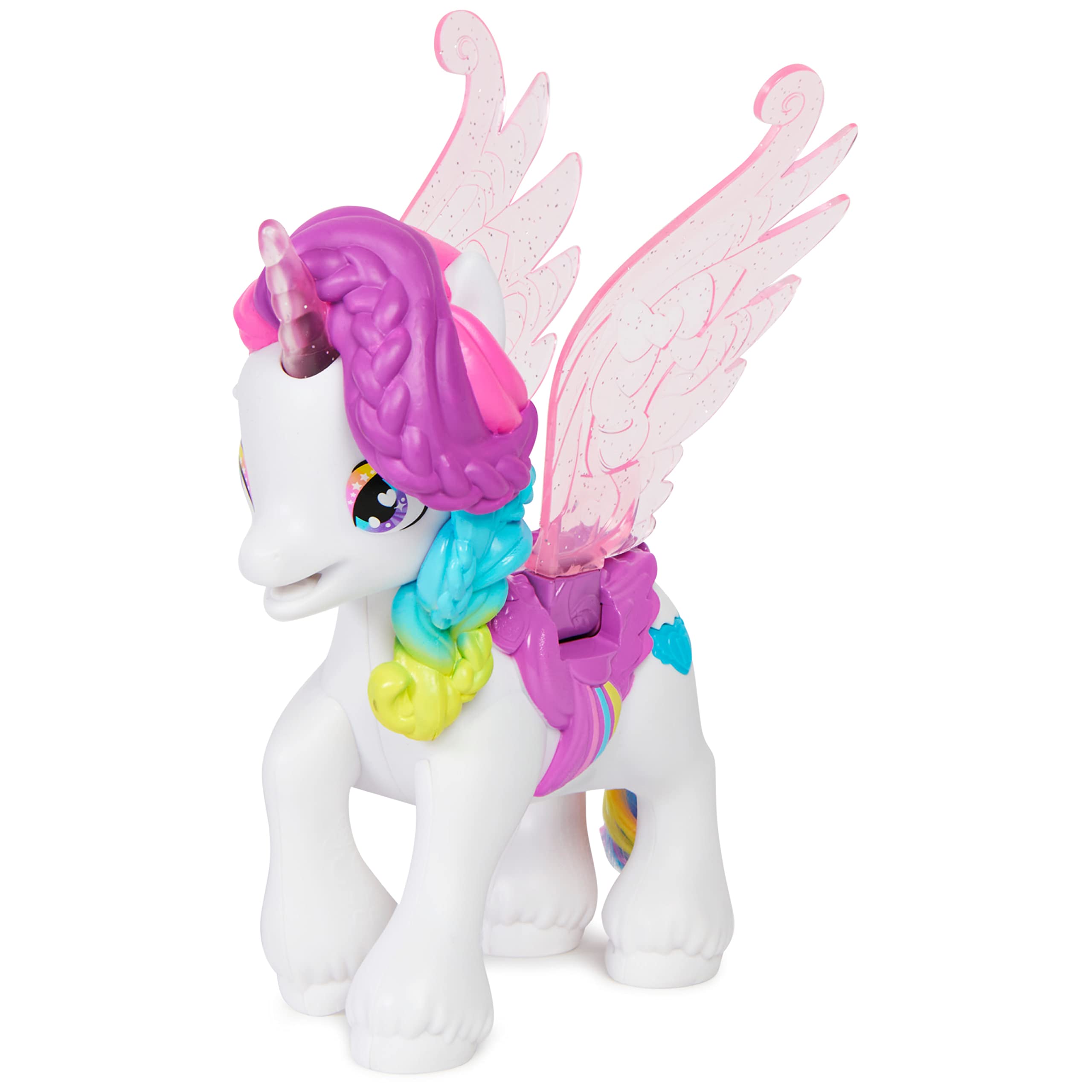 Hatchimals Unicorno interattivo con Ali mobili e Oltre 60 Effetti Luminosi e sonori per Ragazze dai 5 Anni in su