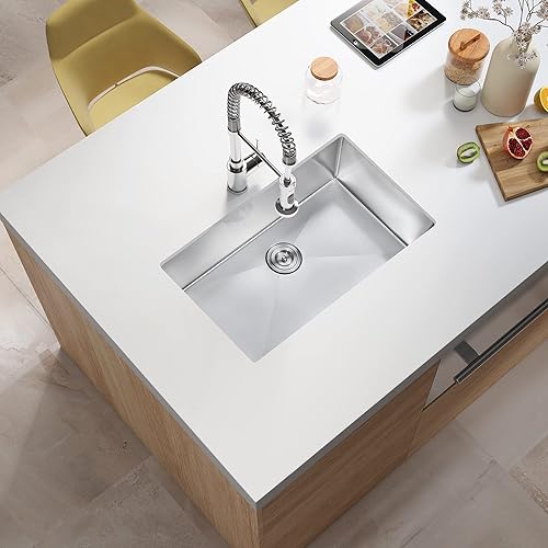 Miniatura 2 de Fregadero de cocina de 30 pulgadas de un solo tazón, fregadero de cocina de acero inoxidable con revestimiento nano