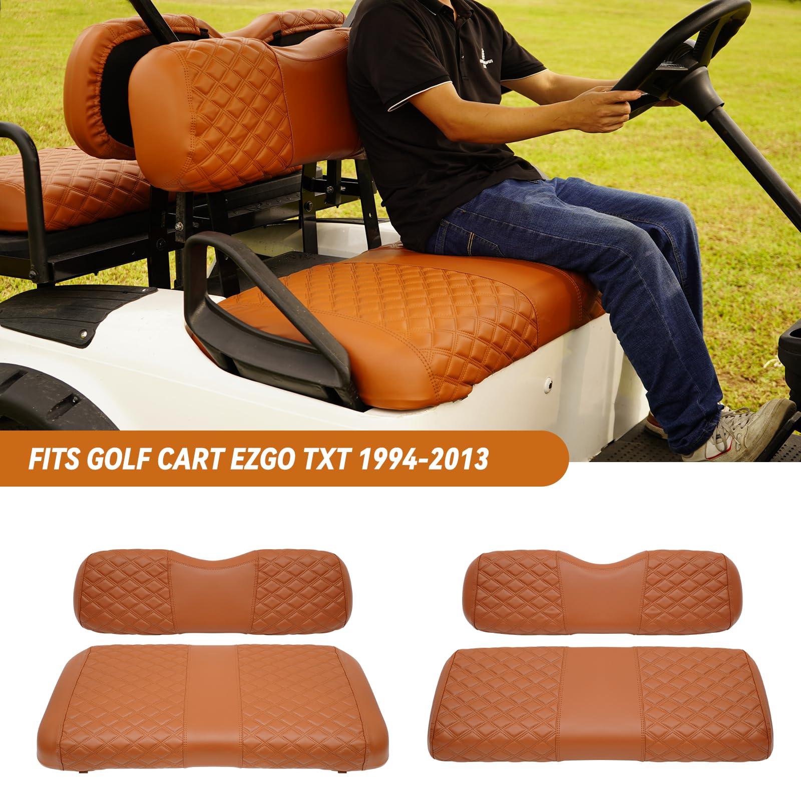 Amazon.com : SAMXOMAP Golf Cart Seat Covers Front and Rear