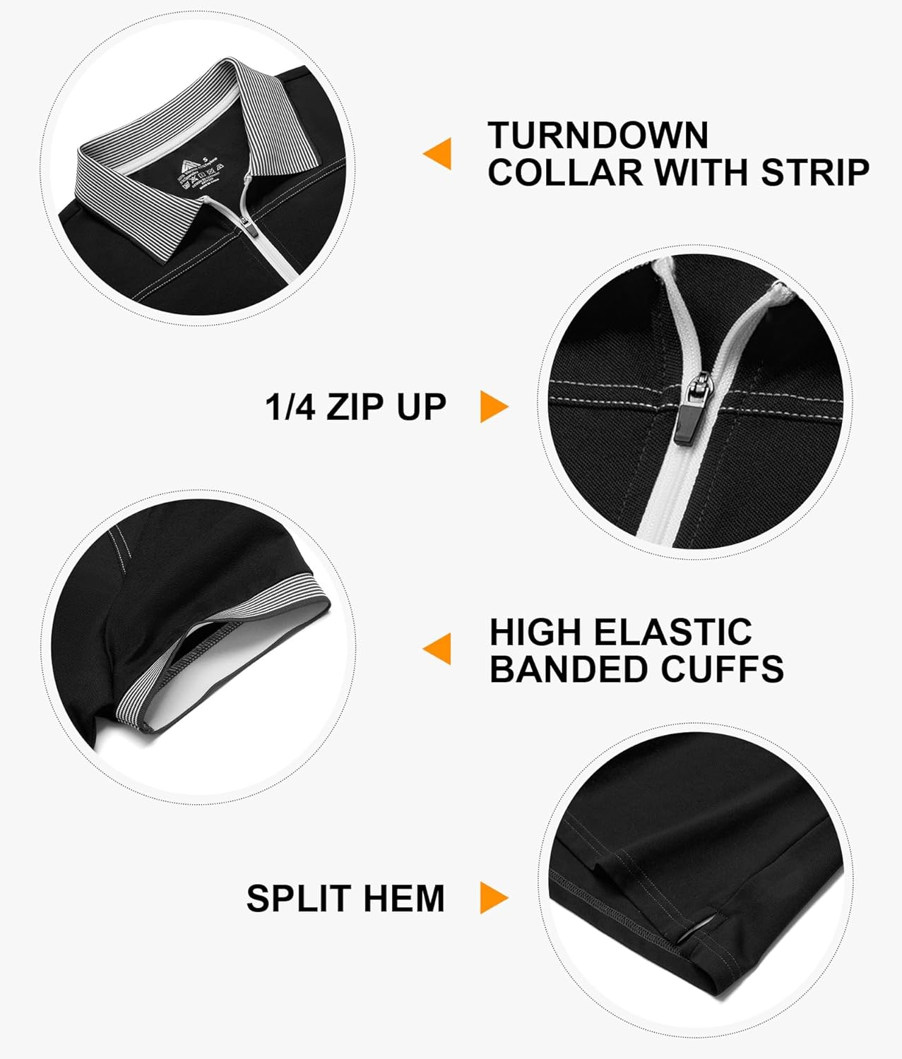 Little Beauty Womens Golf Shirt Short Sleeve Collared Polo Shirts for Women Zip Up Dry Fit Workout Tops - Image 5