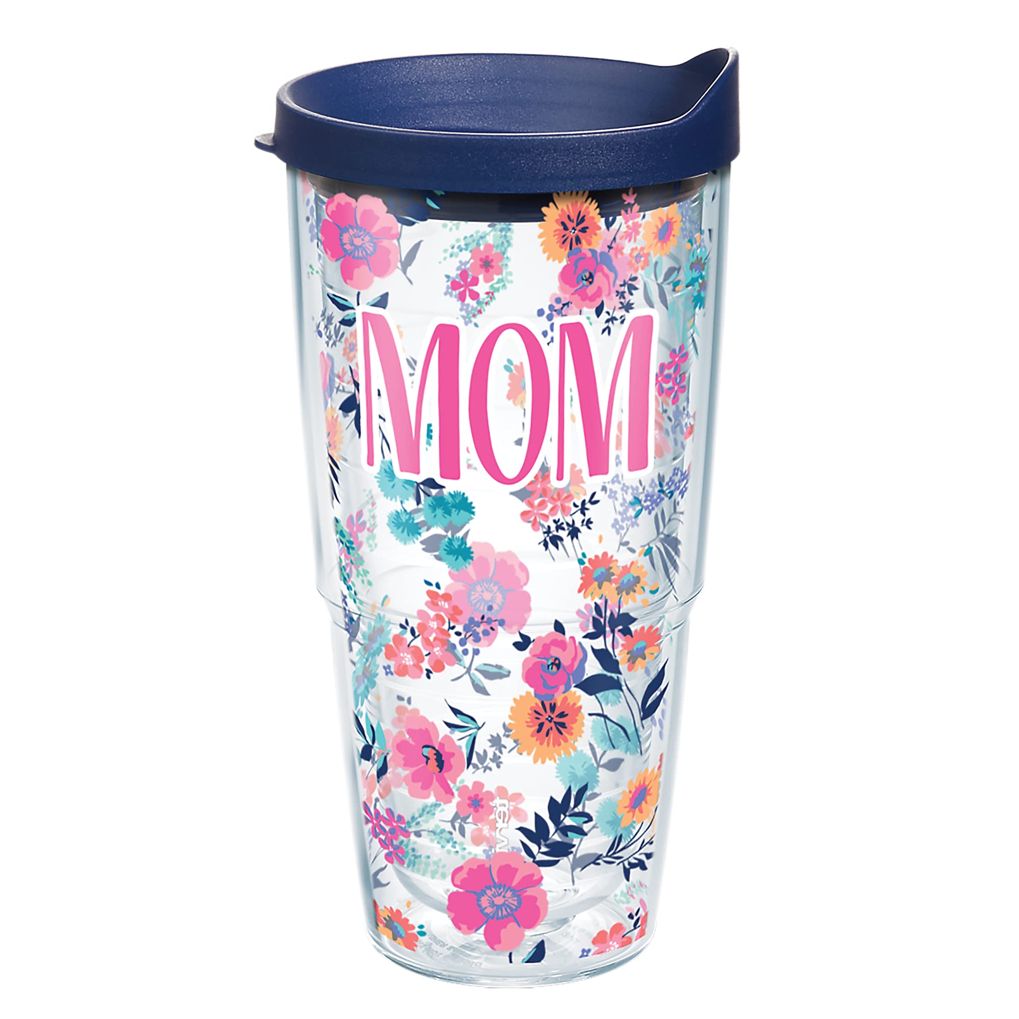 Tervis Best Mom Ever Floral Insulated Tumbler, 24oz – Double-Wall Tritan, Dishwasher Safe, Fits Cup Holders