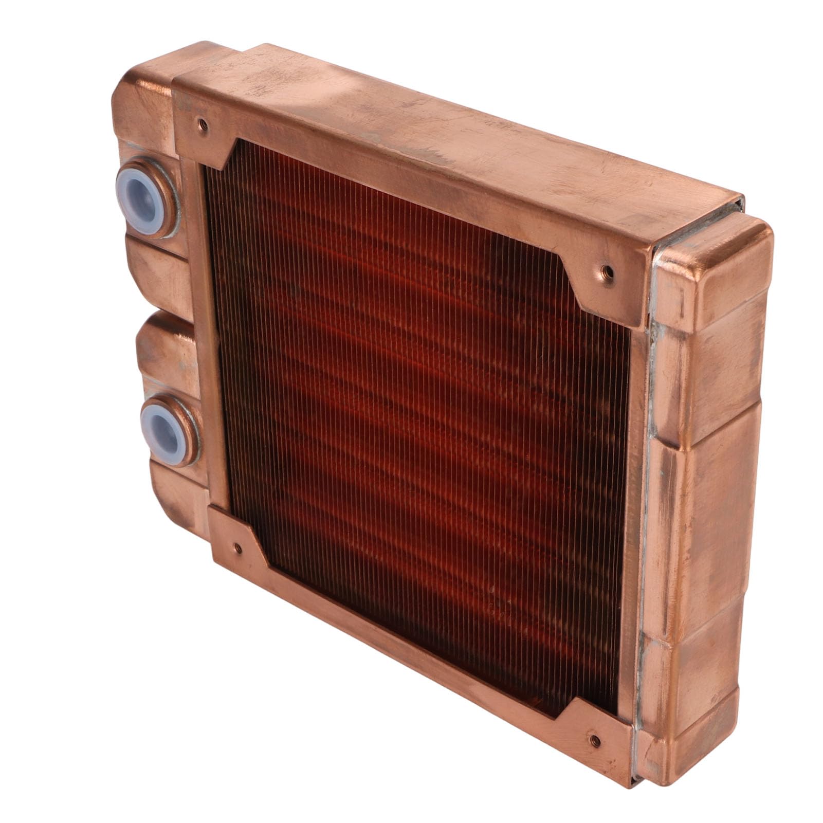 Raffreddamento Ad Acqua Rame Rosso 7mm Tubo Tondo 6 di Rame Alta Filettatura G1/4 Scambiatore di Calore Liquido per PC da Gioco Costruzioni di Computer