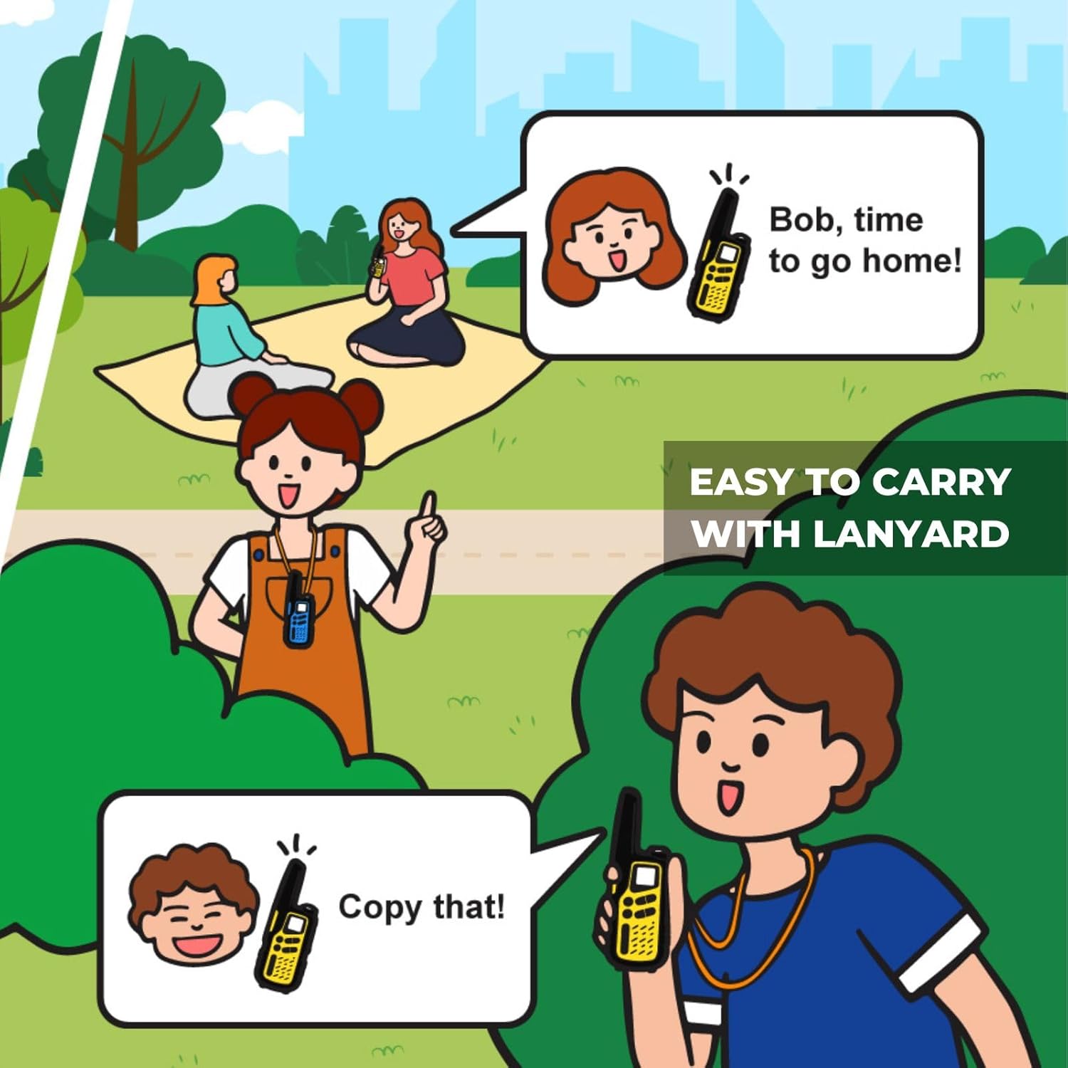 Radioddity FS-T7 Walkie Talkie with an earpiece connected