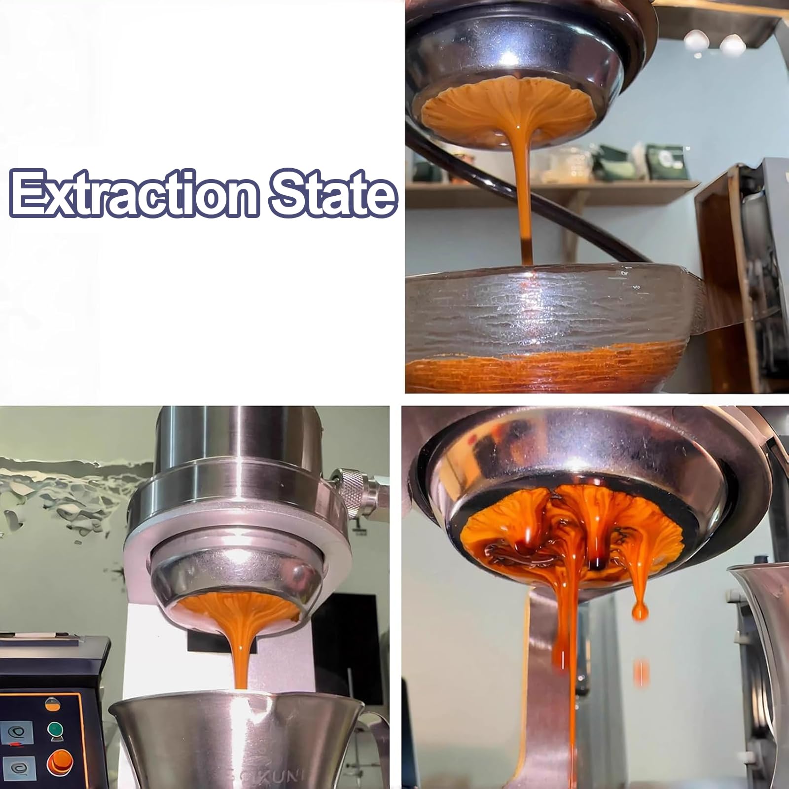 Macchina per caffè espresso pneumatica, caffettiera manuale a pressione d'aria con manometro, pressione di esercizio: da 1 a 16 bar, design compatto e smontabile, ideale per casa, campeggio e viaggi
