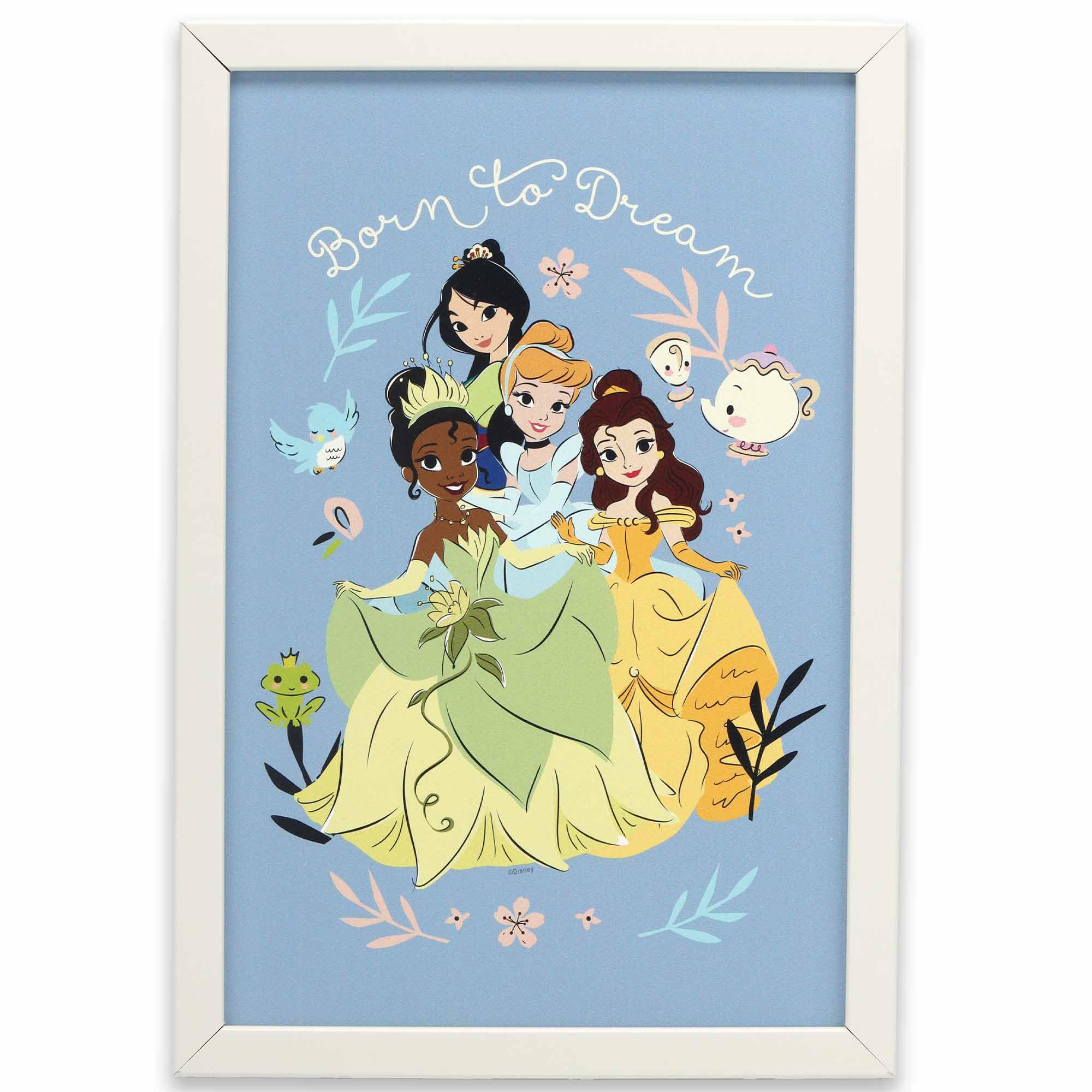 Amazon.com: Open Road Brands Disney Princess Born to Dream Framed