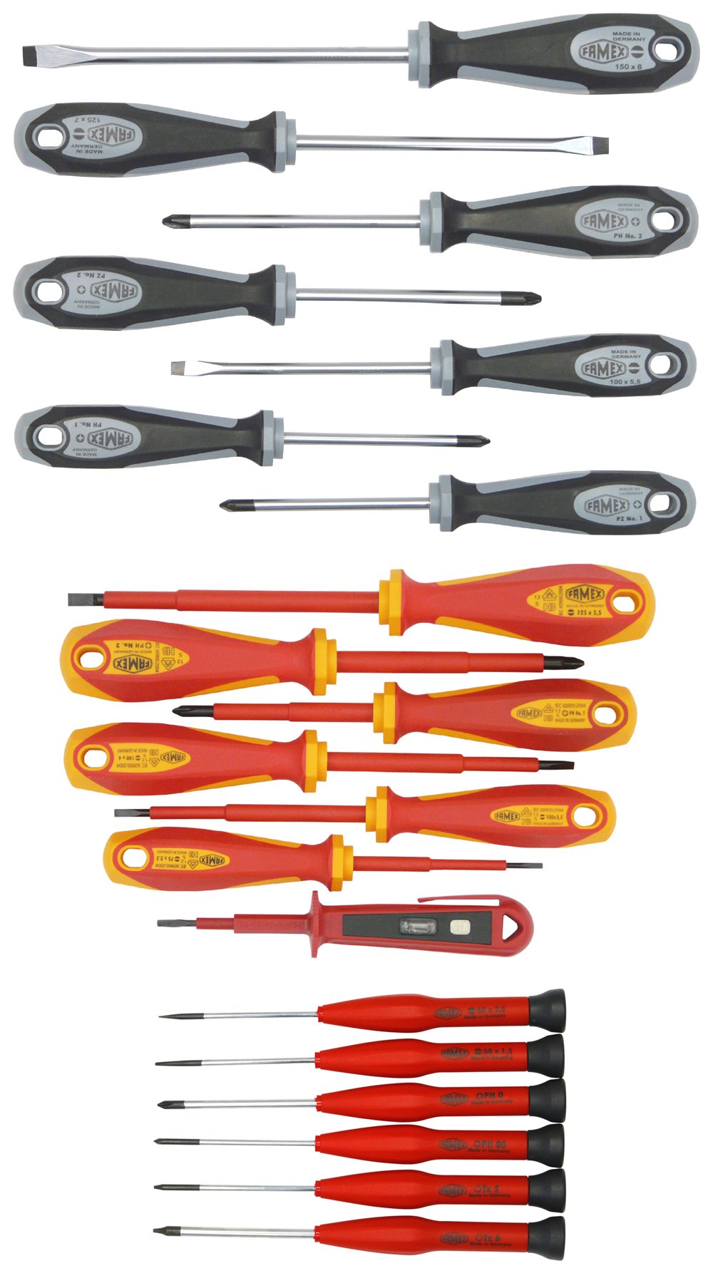 Famex 7748-20 - Set cacciavite per officina e meccanica di precisione/elettronica, 20 pz.